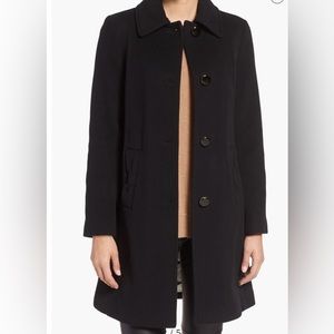 Kate Spade Wool Cashmere blend coat in black size medium with bow detail